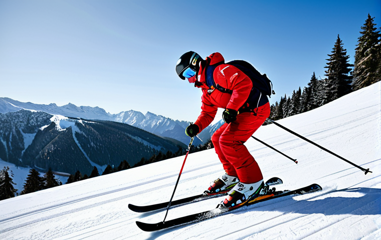 Ski Instructor in Action**

A professional ski instructor, fully clothed in appropriate ski gear, demonstrating a skiing technique on a gentle, snow-covered slope. Background shows a scenic mountain vista with pine trees. Perfect anatomy, correct proportions, natural pose. Safe for work, appropriate content, family-friendly, professional photography, high quality.

**